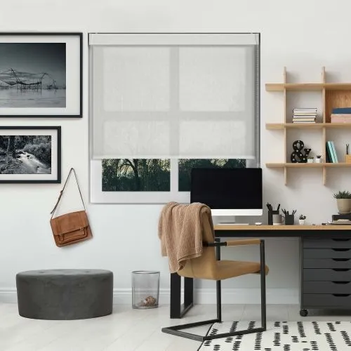 Ribbon Solar White Pelmet Roller Blind