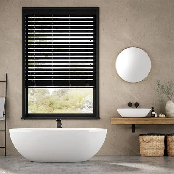 Obsidian Faux Wood Blind - 64mm Slat