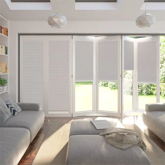 Bifold Clickfit Duoluxe Dove Pleated Blind