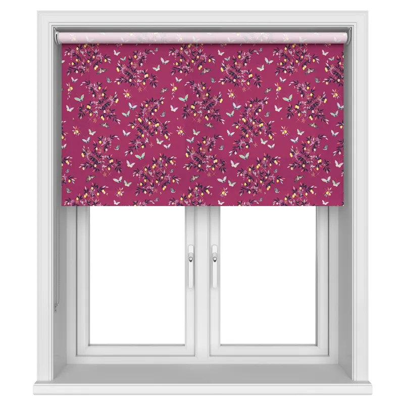 Sara Miller Butterflies & Trellis Purple Blinds Uk