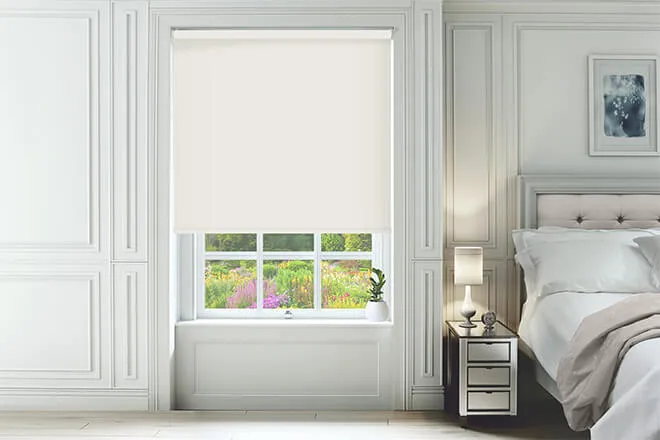 Dakota Vanilla - Moisture Resistant Blackout Roller Blind