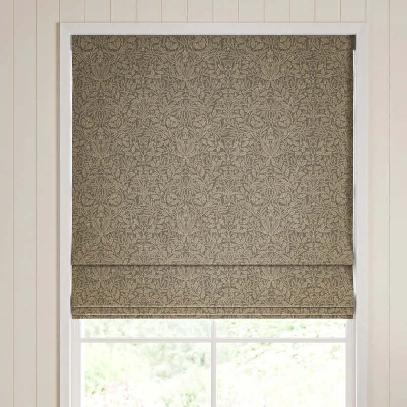 William Morris Acorn Velvet Made To Measure Roman Blind Truffle
