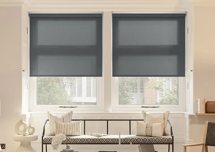 Trapani Charcoal - Roller Blind