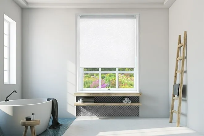 Gibson White - Vinyl Blackout Roller Blind