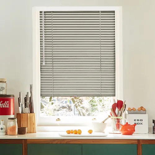 Shiny Silver Perfect Fit Venetian Blinds