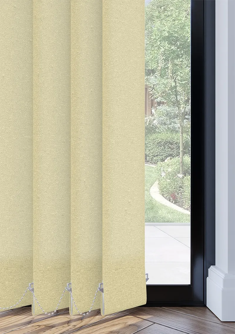 Biscuit Rustic Weave Vertical Blind
