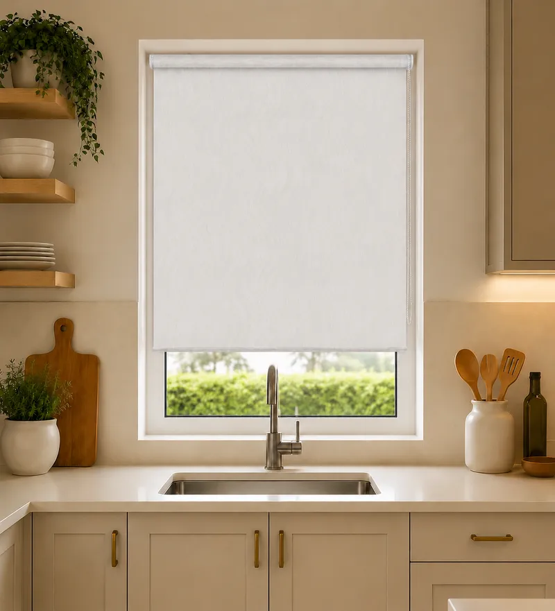 Luxury Cream - Pvc Blackout Waterproof Roller Blind