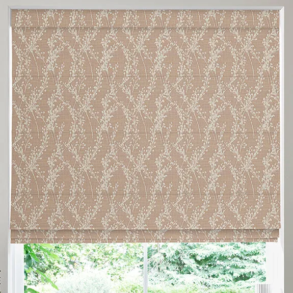 Grace Jacquard Sprig Made To Measure Roman Blind Rose