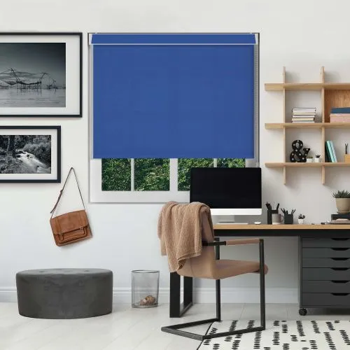 Luxe Glacier Blue Pelmet Roller Blind