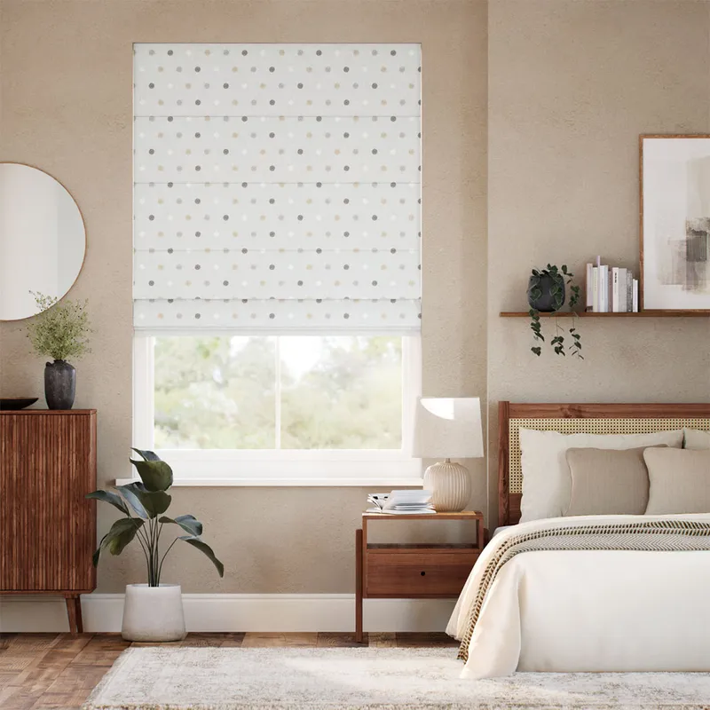 Blanca Spot Nickel Roman Blind