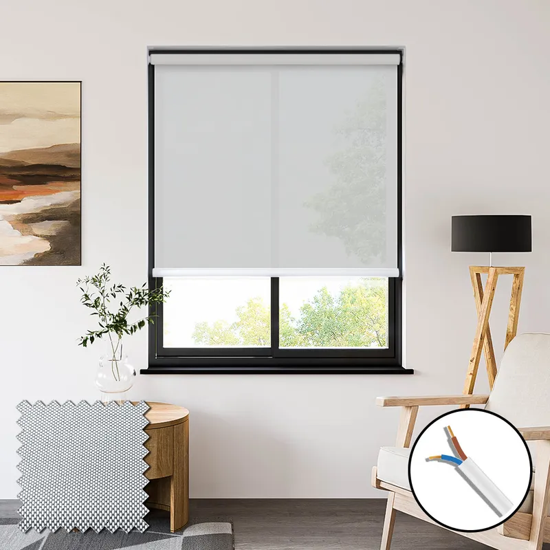Filtra 3% Grey-white 230vac Electric Screen Roller Blinds