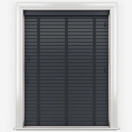 Prime Timberlux Prime Mystic With Anthracite Tapes Wooden Venetian Blinds