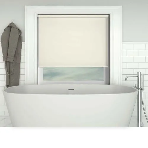 Shower Safe Butter Cream Cordless Roller Blind