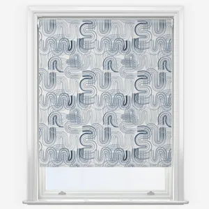 Sonova Studio Ripple Inky Blue Roller Blind