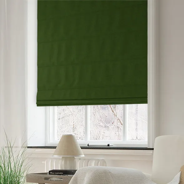 Clarence Velvet Made To Measure Roman Blind Forest