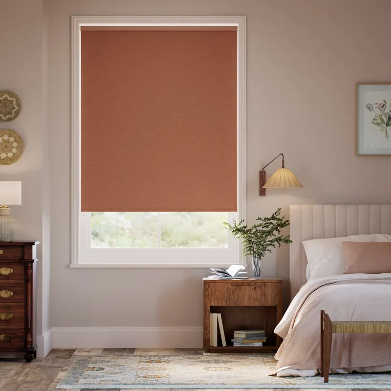 Selene Blackout Burnt Orange Roller Blind