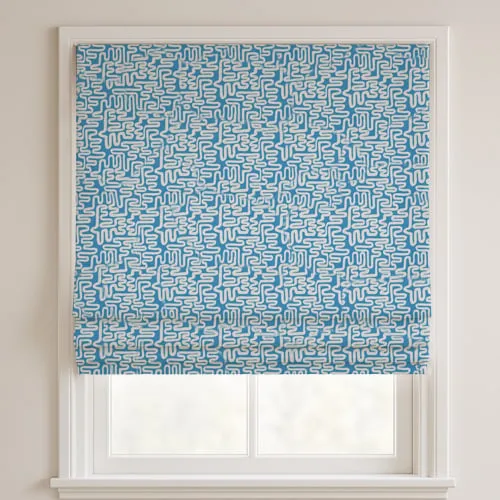 Glee Azure Deluxe Roman Blinds