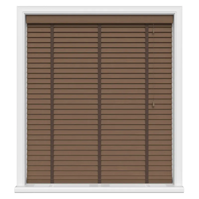 Saddle Oak Wood With Tapes Motorised Uk - Motorised Blinds