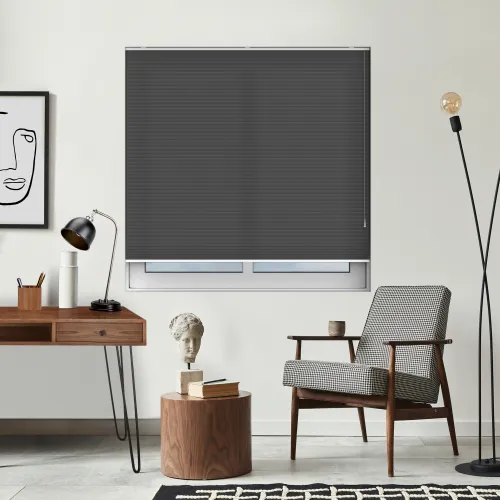 Free Hanging Dovestone Onyx Honeycomb Pleated Blind