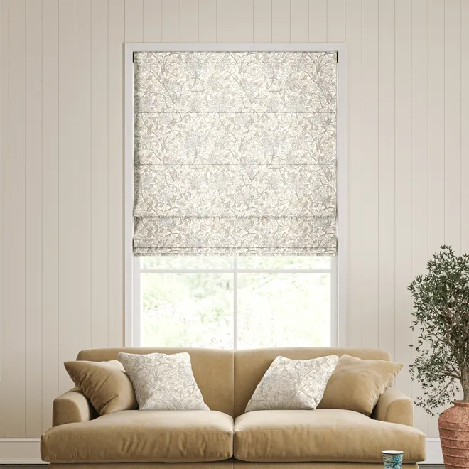 William Morris At Home Honeysuckle Linen - Designer Roman Blind