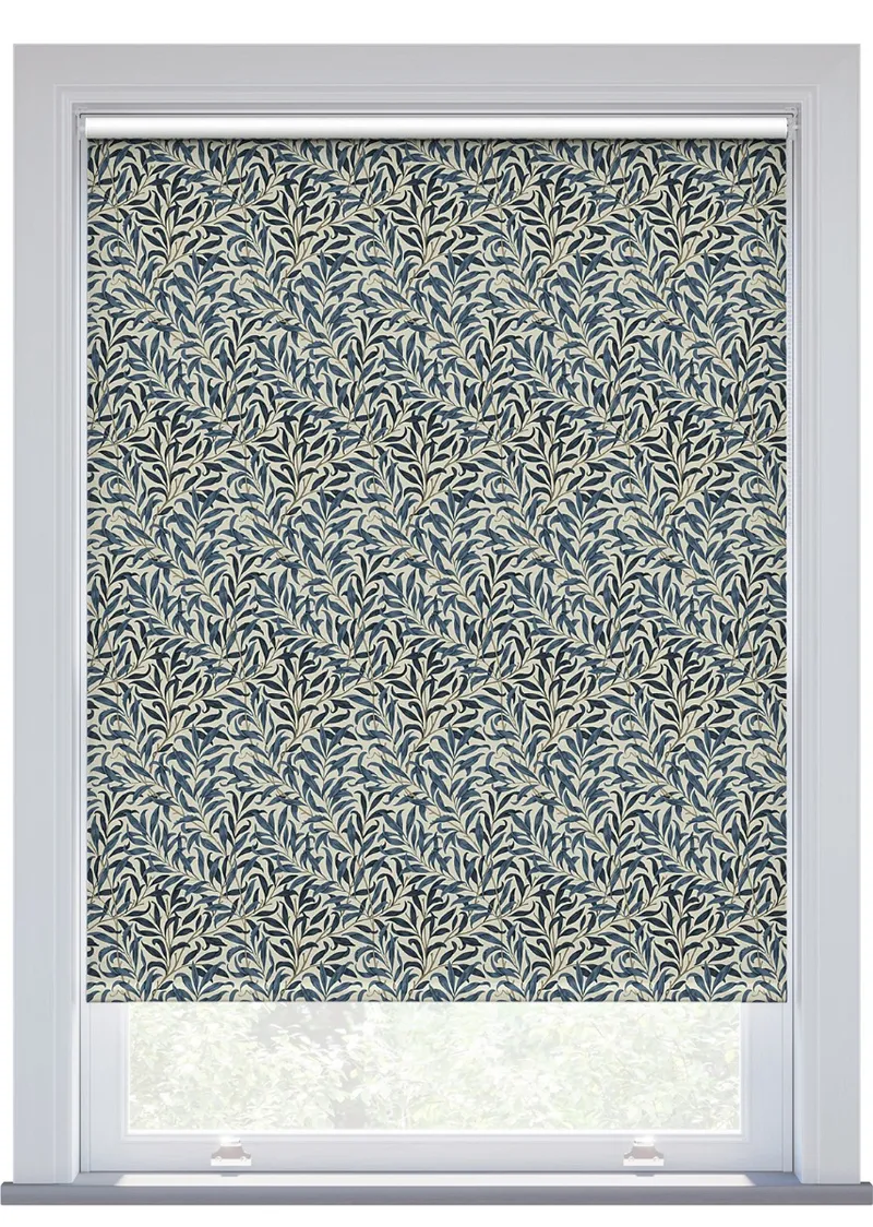 Morris & Co Willow Bough China Blue Roller Blind
