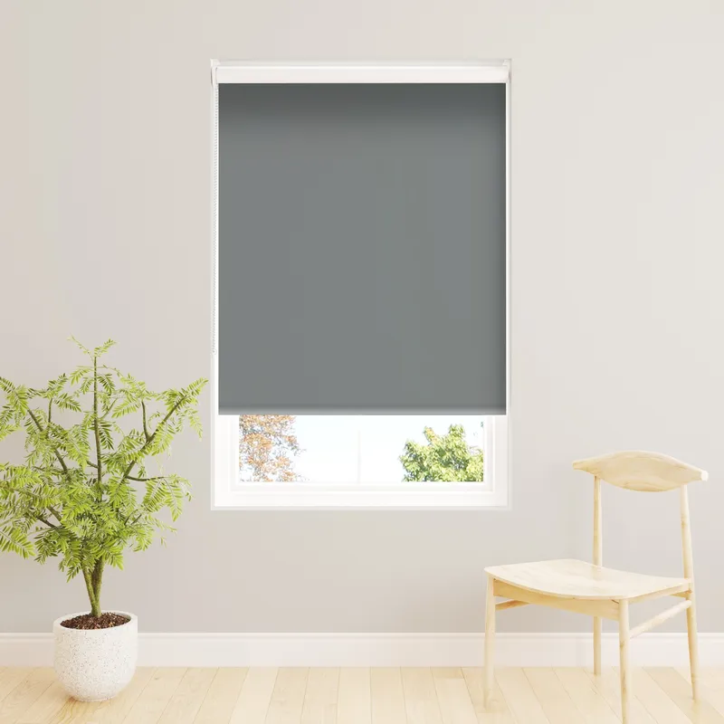 Smouldering Charcoal Blackout Roller Blinds
