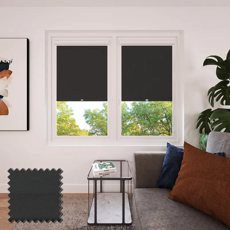Pvc Blackout Anthracite Perfect Fit Roller Blinds