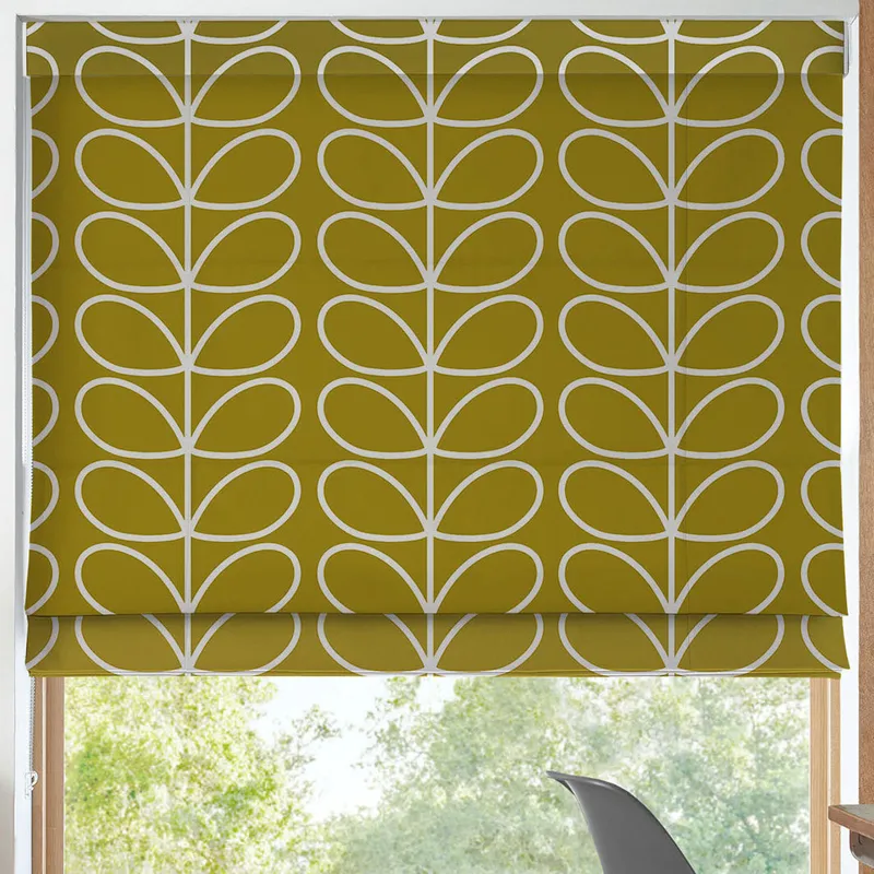 Orla Kiely Jumbo Linear Stem Made To Measure Roman Blind Seagrass