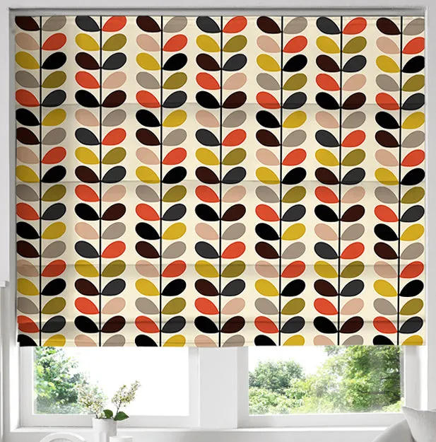 Orla Kiely Multi Stem Made To Measure Roman Blind Tomato