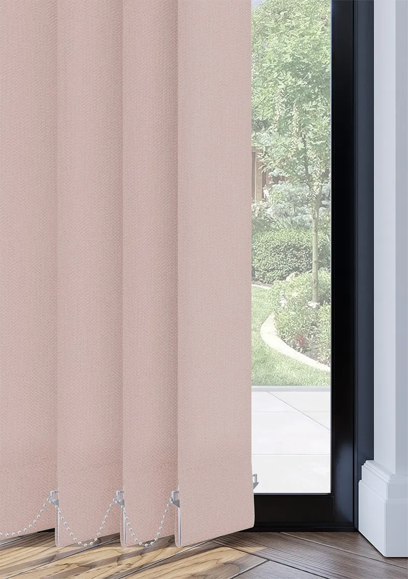 Pink Twill Vertical Blind