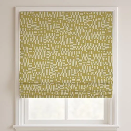 Pinto Mustard Deluxe Roman Blinds