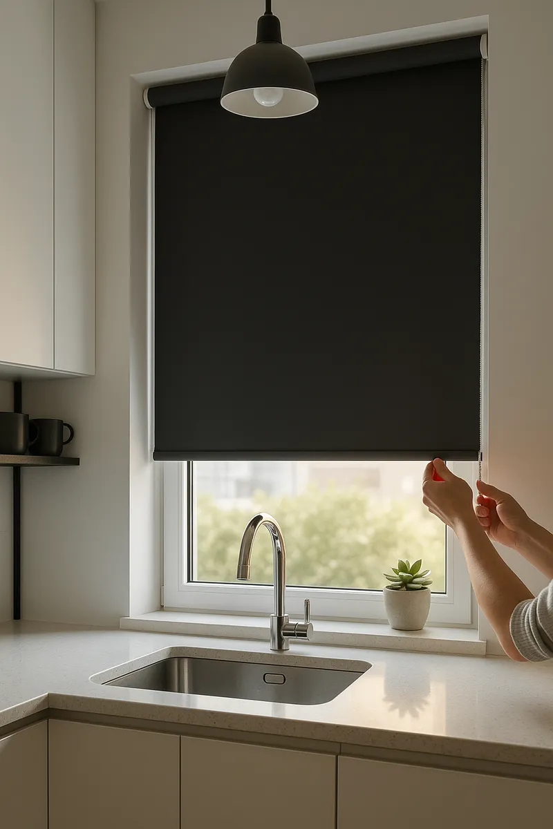 Atlantex Asc Black Electrical Roller Blind