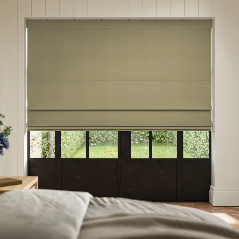 Ante Decor Virtus No Joins Soft Dim Out Made To Measure Roman Blind Moss
