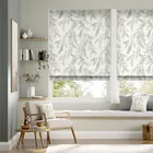 Dappled Ferns Mineral Roman Blind