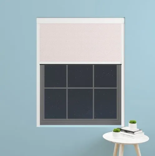 Blushing Dots Pink Blocout Blind