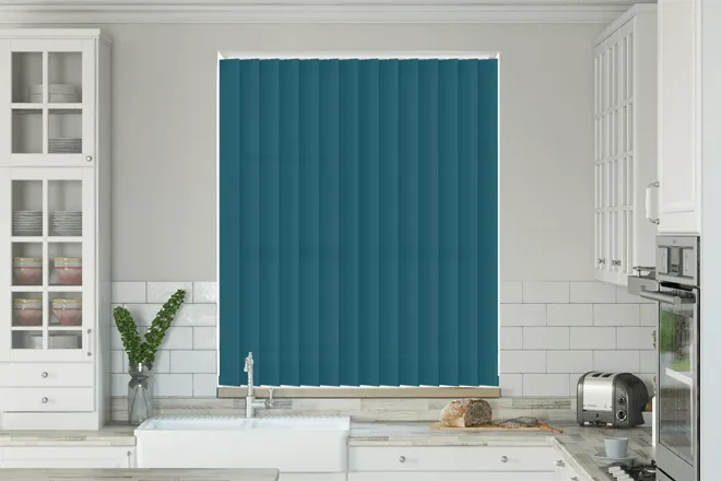 Chloe Ocean Green - Moisture Resistant Vertical Blind
