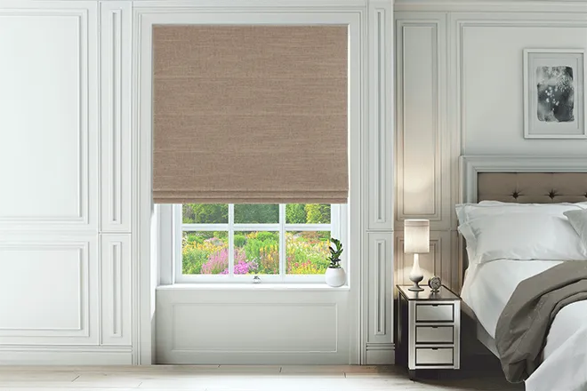 Lismore Tan - Woven Roman Blind