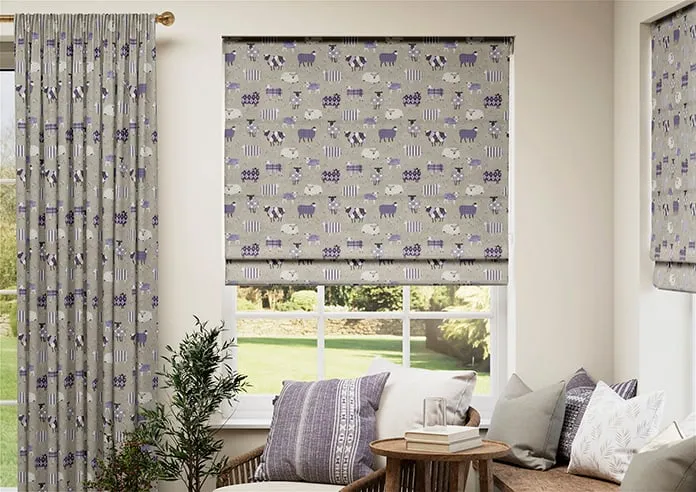 Baa Baa Lavender - Roman Blind