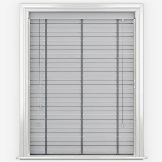 Dalby Mid Grey With Slate Tapes Wooden Venetian Blinds