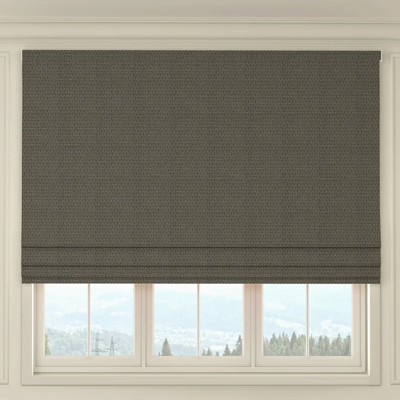 House Llewelyn-bowen Oak Leaf Made To Measure Roman Blind Charcoal