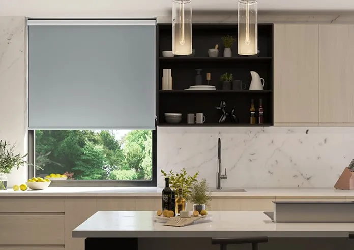 Lycia (Fr Blackout) Angora Grey - Roller Blind