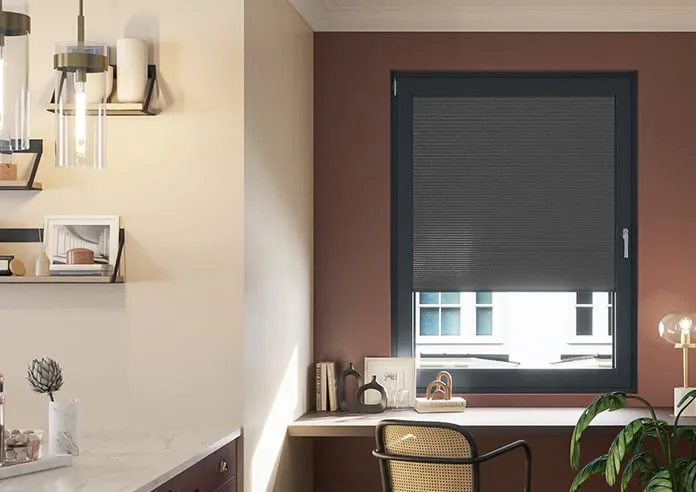 Umbra (Blackout) Licorice - Stick Fit Honeycomb Blind