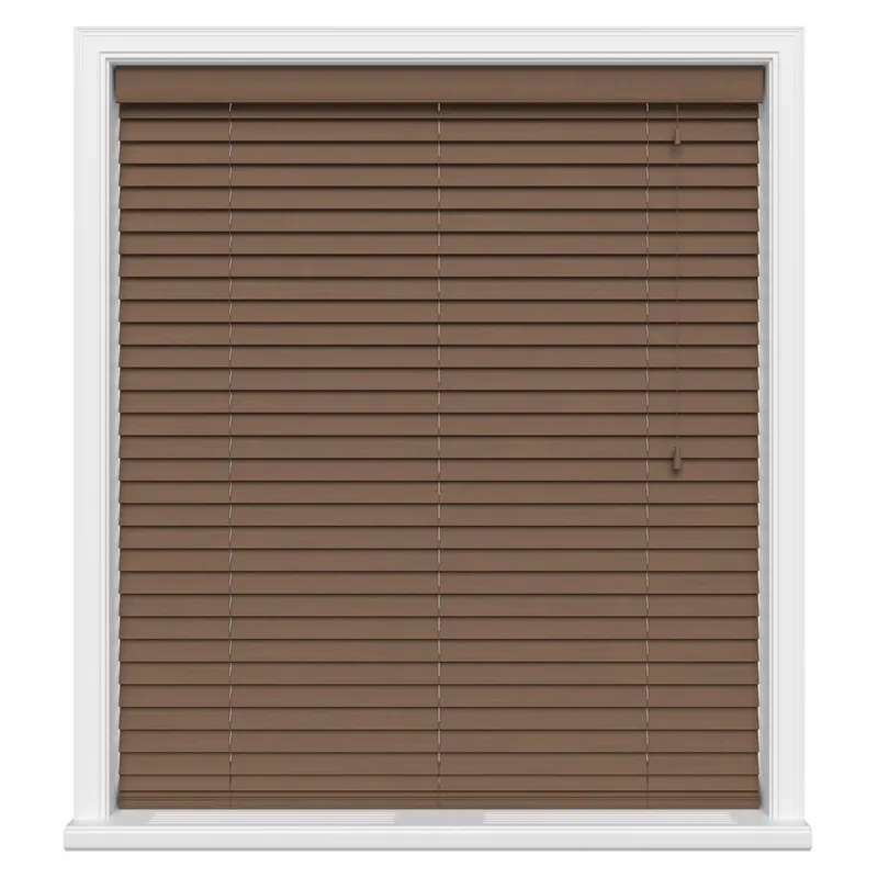 Saddle Oak Wood Motorised Uk - Motorised Blinds