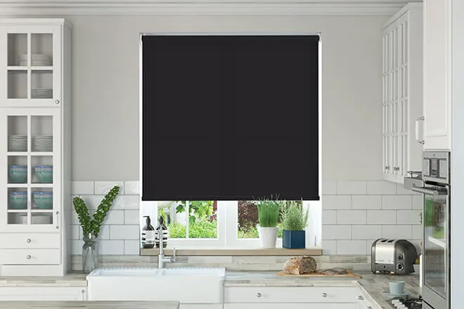 Nevada Black - Moisture Resistant Roller Blind