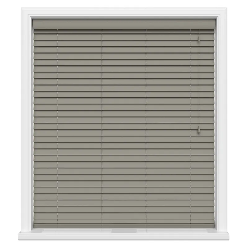 Noble Grey Grain Ecowood Motorised Uk - Wooden Blinds
