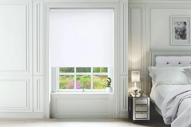 Canvas White - Textured Blackout Roller Blind
