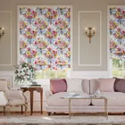 Bow Bouquet Faux Silk Cream Roman Blind