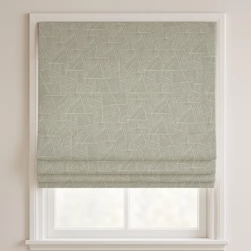 Maverick Greige Deluxe Roman Blinds