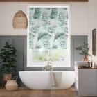 Splash Blackout Palm Leaf Sage Green Roller Blind
