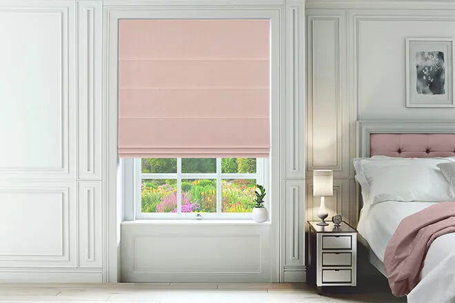 Tuscan Blush - Woven Roman Blind